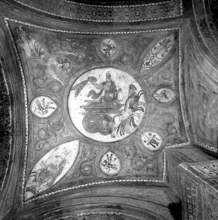 Elia rapito in cielo ed Eliseo (dipinto) di Primo Maestro di Anagni (sec. XIII)