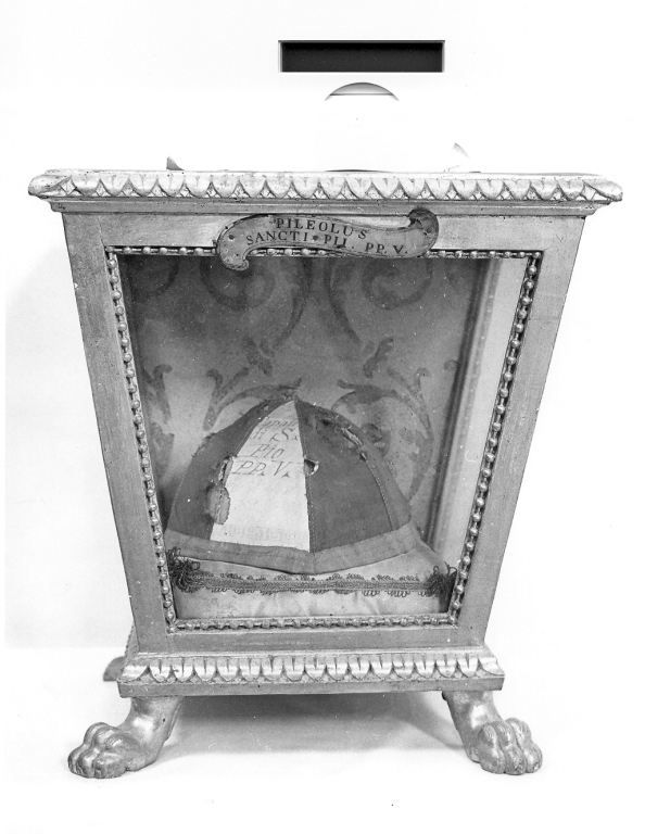 reliquiario a teca - a urna - ambito laziale (secc. XVIII/ XIX)