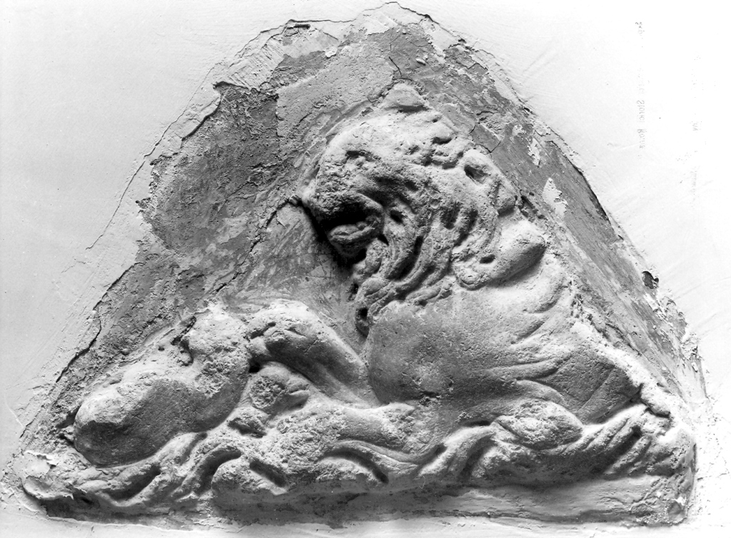 segno zodiacale del leone (rilievo) - ambito laziale (secc. XVIII/ XIX)
