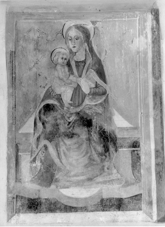 Madonna con Bambino in trono (dipinto) - ambito laziale (seconda metà sec. XV)