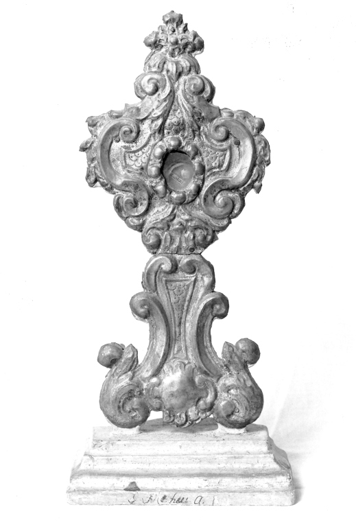 reliquiario - a ostensorio, serie - bottega laziale (sec. XVIII)