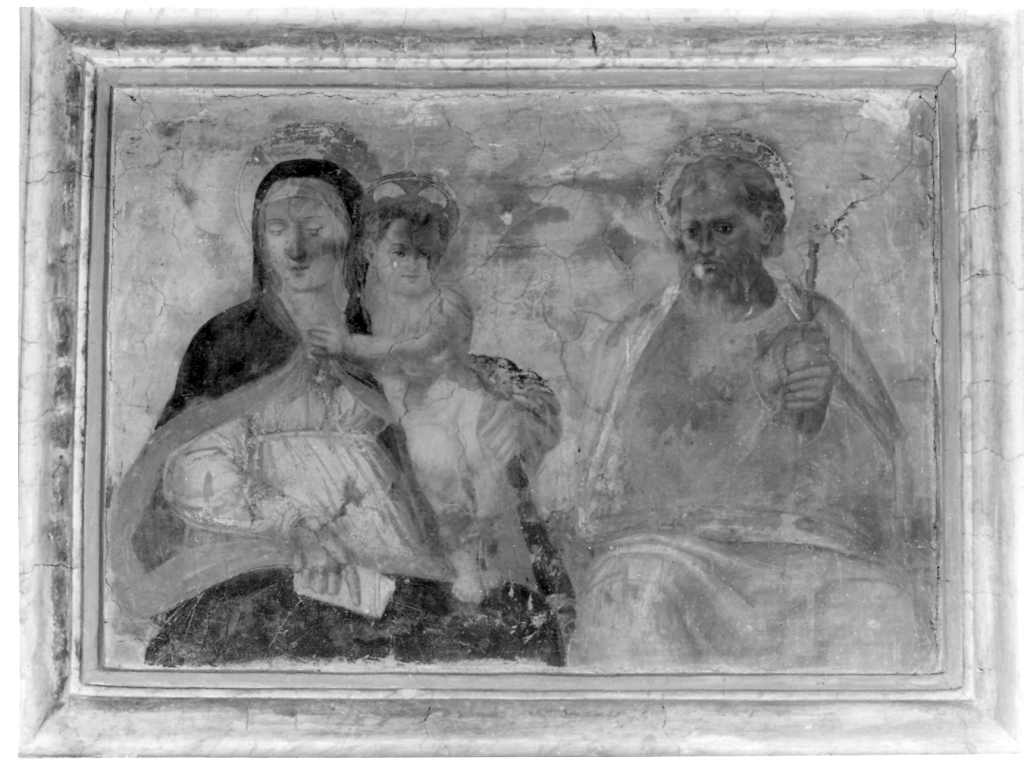 Sacra Famiglia (dipinto, pendant) di Torresani Alessandro (bottega), Torresani Lorenzo (bottega), Torresani Bartolomeo (bottega) (seconda metà sec. XVI)