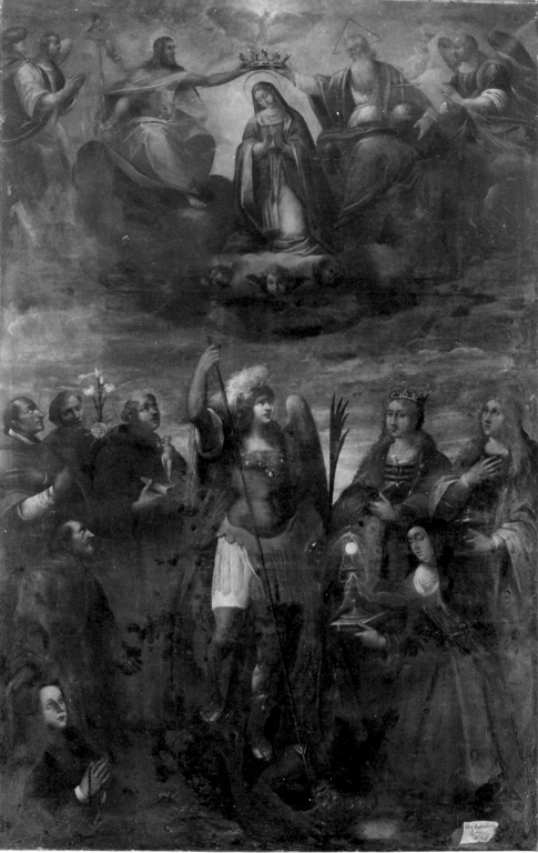 incoronazione di Maria Vergine (pala d'altare) di Battacchioli Gerolamo (sec. XVII)