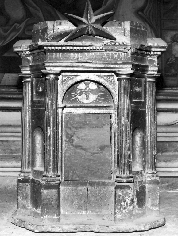 tabernacolo - a tempietto - produzione laziale (sec. XVII)