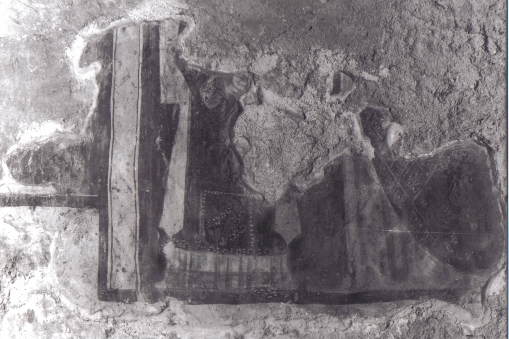 figure (dipinto, frammento) - ambito campano (metà sec. XIV)