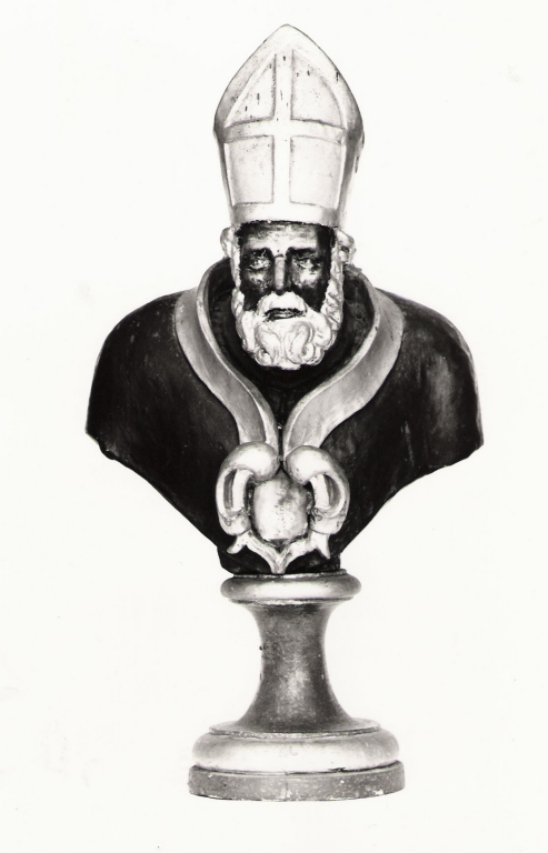 Santo vescovo (reliquiario - a busto) - ambito laziale (prima metà sec. XIX)