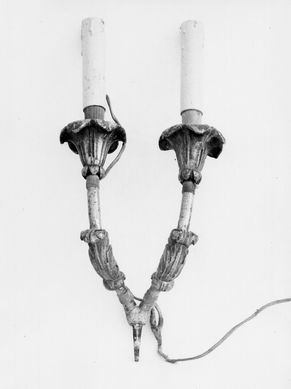 candeliere da parete, coppia - ambito laziale (sec. XIX)