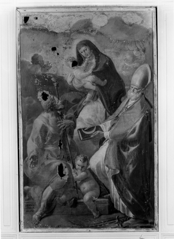 Madonna con Bambino e Santi (pala d'altare) di Gamba Crescenzio (sec. XVIII)