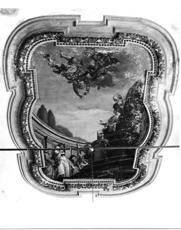 caduta di Simon Mago (dipinto) di Ricci Francesco (sec. XVIII)