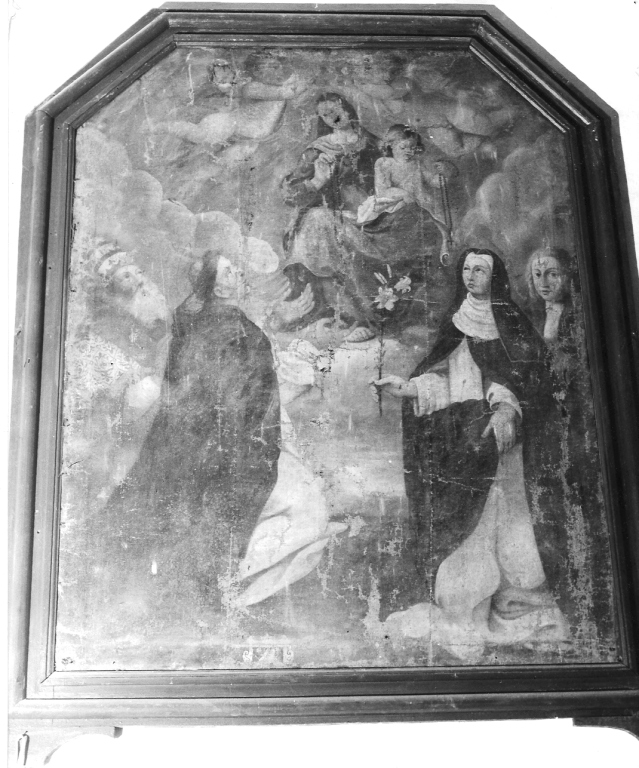 Madonna del Rosario con San Domenico e Santa Caterina da Siena (pala d'altare) - ambito laziale (sec. XVIII)