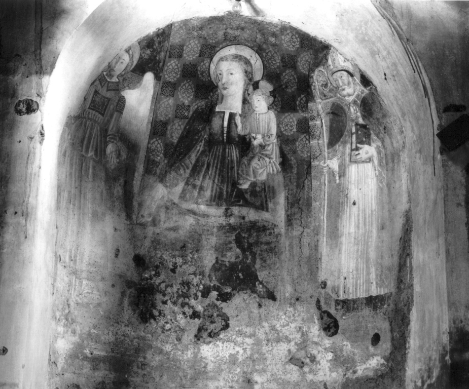 Madonna in trono con Bambino e Santi (dipinto) di Maestro del Trittico di Chia (ultimo quarto sec. XV)