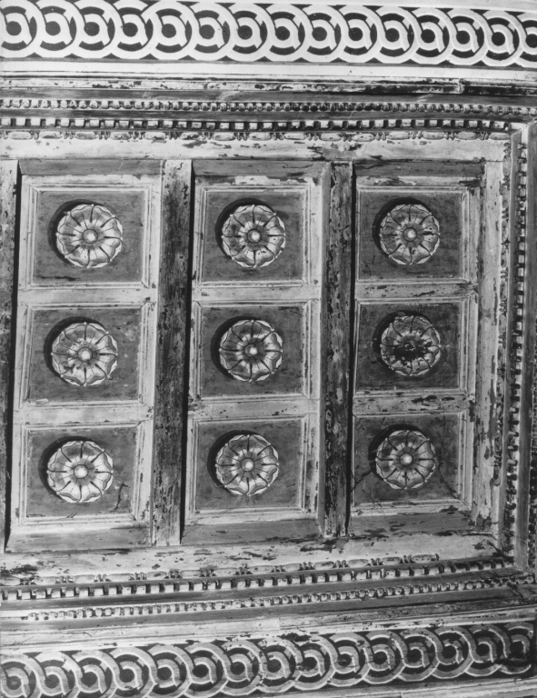 soffitto a cassettoni - ambito laziale (inizio sec. XVII)