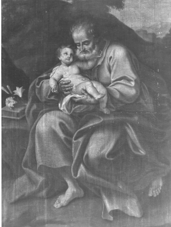 S. Giuseppe e Gesù Bambino (dipinto) - ambito laziale (inizio sec. XVIII)