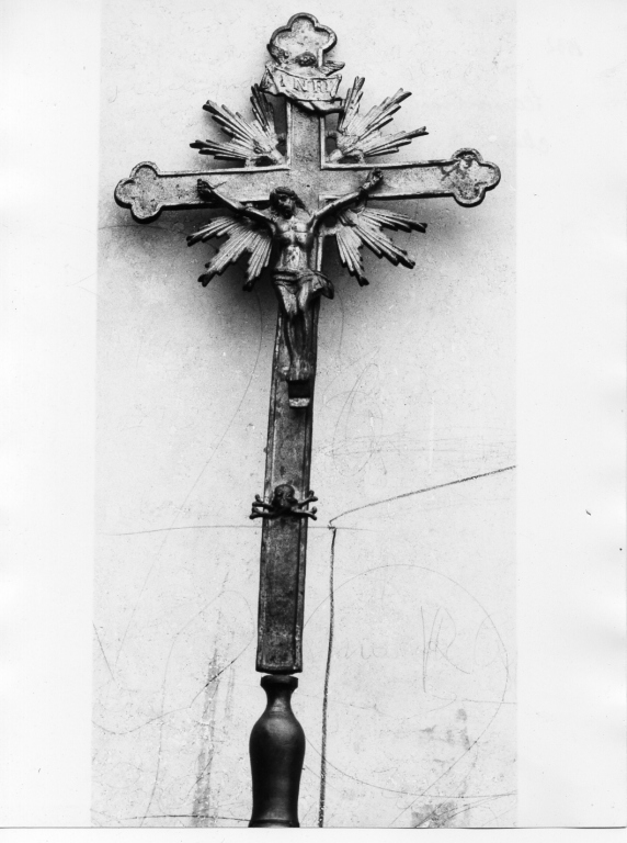 croce processionale - ambito laziale (fine sec. XIX)