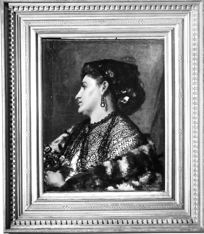 ritratto di donna (dipinto) di Vannutelli Scipione (attribuito) (sec. XIX)