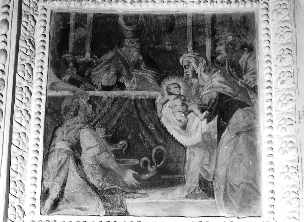 presentazione di Gesù al tempio (dipinto) - ambito laziale (sec. XVI)