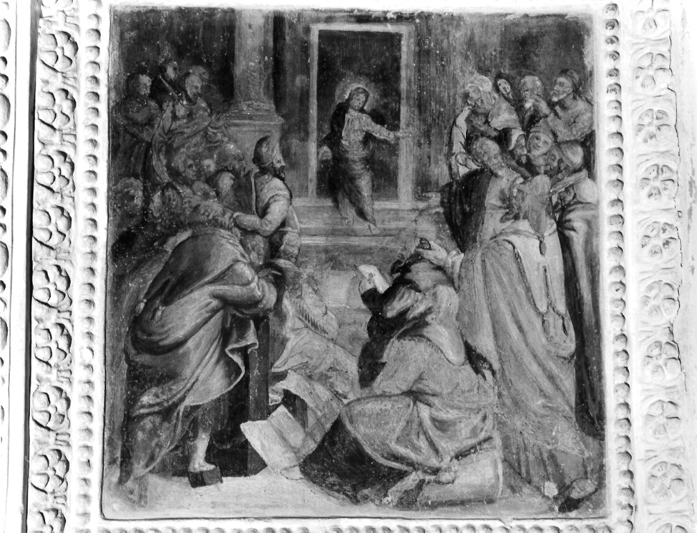 disputa di Gesù con i dottori nel tempio (dipinto) - ambito laziale (sec. XVI)