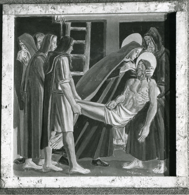 stazione XIII: Gesù deposto dalla croce (dipinto) di Papi Federigo (sec. XX)