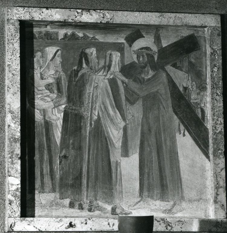 stazione VIII: Gesù consola le donne di Gerusalemme (dipinto) di Papi Federigo (sec. XX)
