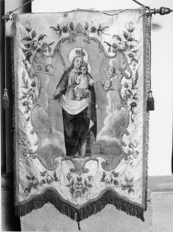 Madonna del Carmelo (stendardo processionale) - ambito laziale (sec. XIX)