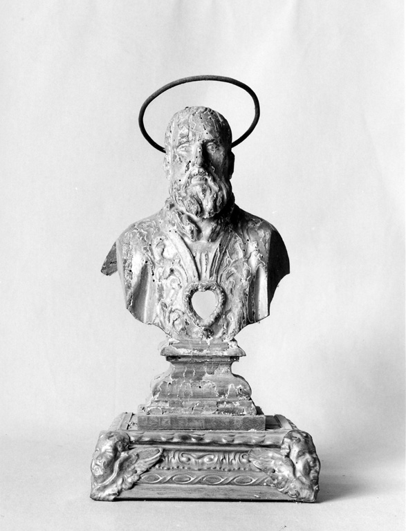 Santo (reliquiario - a busto) - ambito laziale (prima metà sec. XIX)