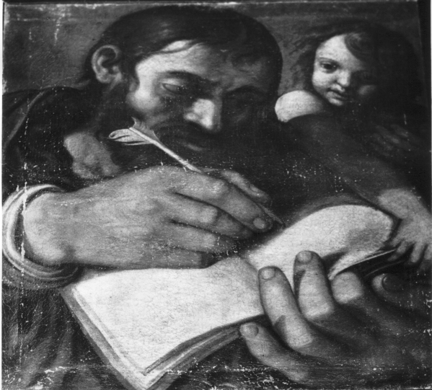 San Matteo e l'angelo (dipinto) - ambito laziale (inizio sec. XVIII)