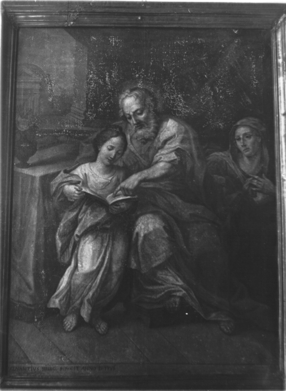 educazione di Maria Vergine (dipinto) di Bisini Venanzio (sec. XVIII)