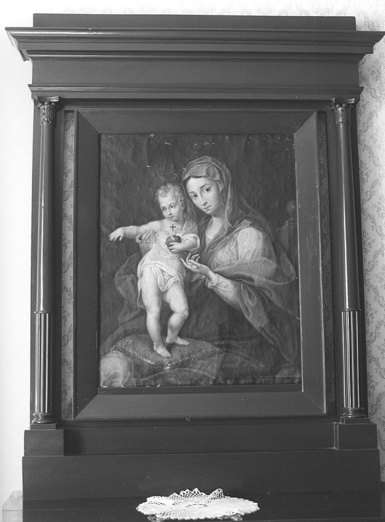 Madonna con Bambino e Sacro Cuore (dipinto) - ambito laziale (seconda metà sec. XVIII)