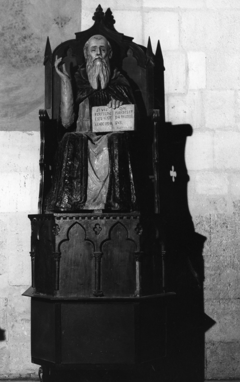 Santo in trono (statua) - ambito laziale (fine sec. XV)