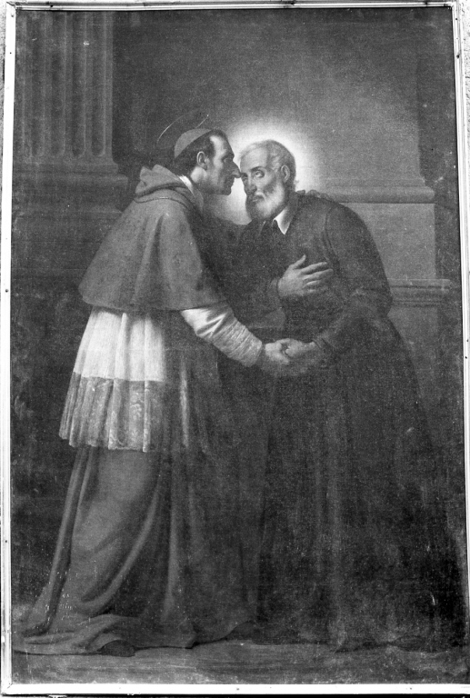 San Carlo Borromeo e San Filippo Neri (dipinto) - ambito laziale (prima metà sec. XIX)