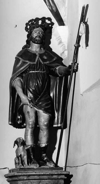 San Rocco (scultura) - ambito laziale (prima metà sec. XIX)