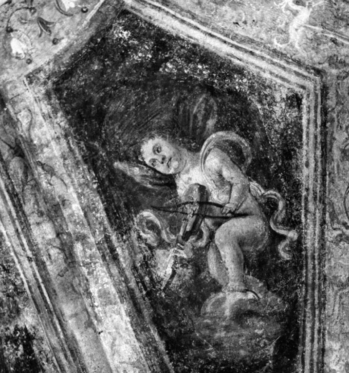 Angioletto che suona il violino (dipinto, ciclo) di Bazzi Giovanni Antonio detto Sodoma (attribuito) (sec. XVI)