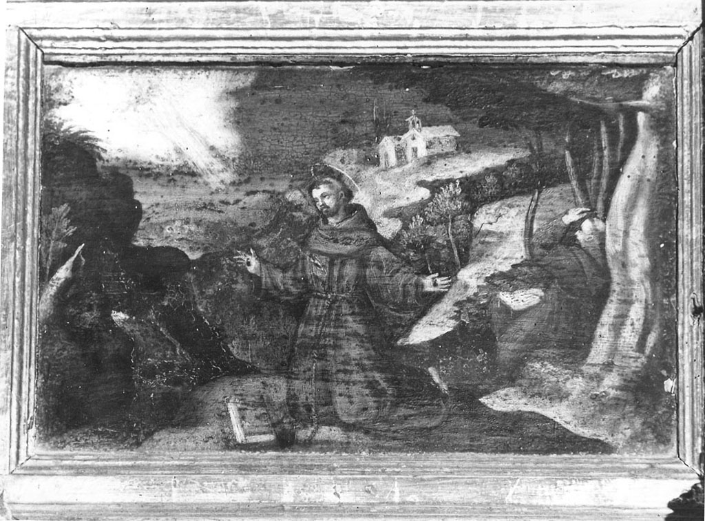 San Francesco d'Assisi riceve le stimmate (dipinto) - ambito laziale (sec. XVI)