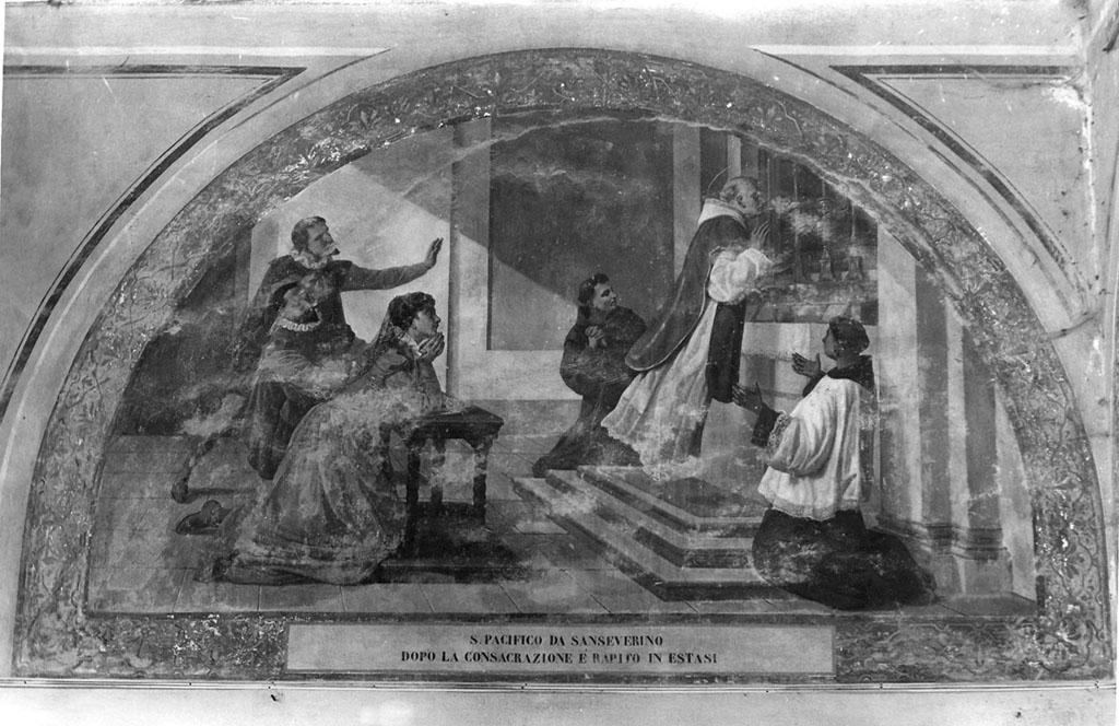 San Pacifico da San Celestino rapito in estasi (dipinto, ciclo) di Grillotti Ludovico (sec. XX)