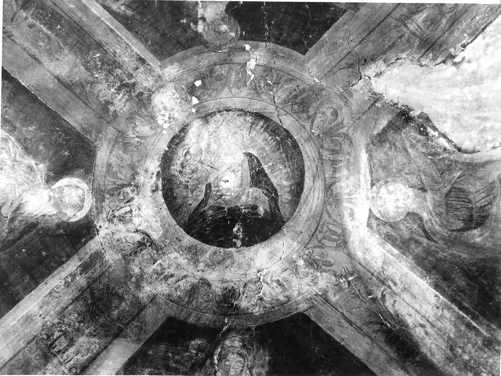 Cristo benedicente in clipeo (dipinto, complesso decorativo) - ambito umbro-laziale (sec. XVI)