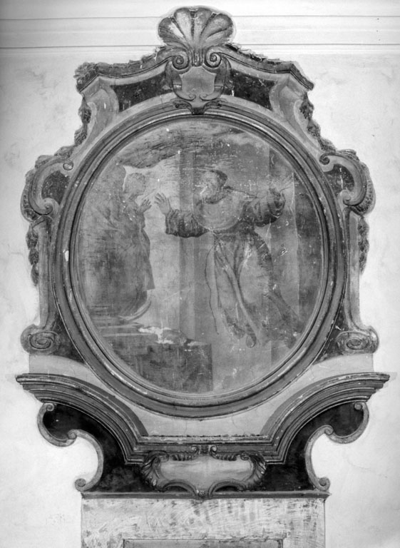 Madonna Immacolata e Santo (dipinto) - ambito laziale (seconda metà sec. XVII)