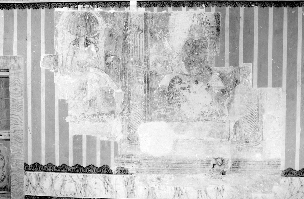 due sante (dipinto, frammento) - ambito romano-laziale (sec. XVI)