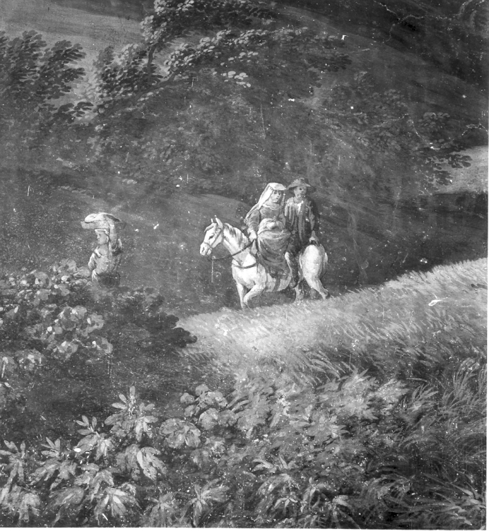 Paesaggio con contadini (dipinto) di Heldmann Ignazio detto Bavarese (sec. XVIII)