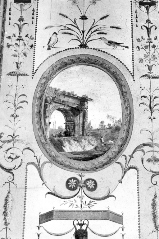 Paesaggi con rovine (dipinto) di Kuntz Taddeo (secc. XVIII/ XIX)