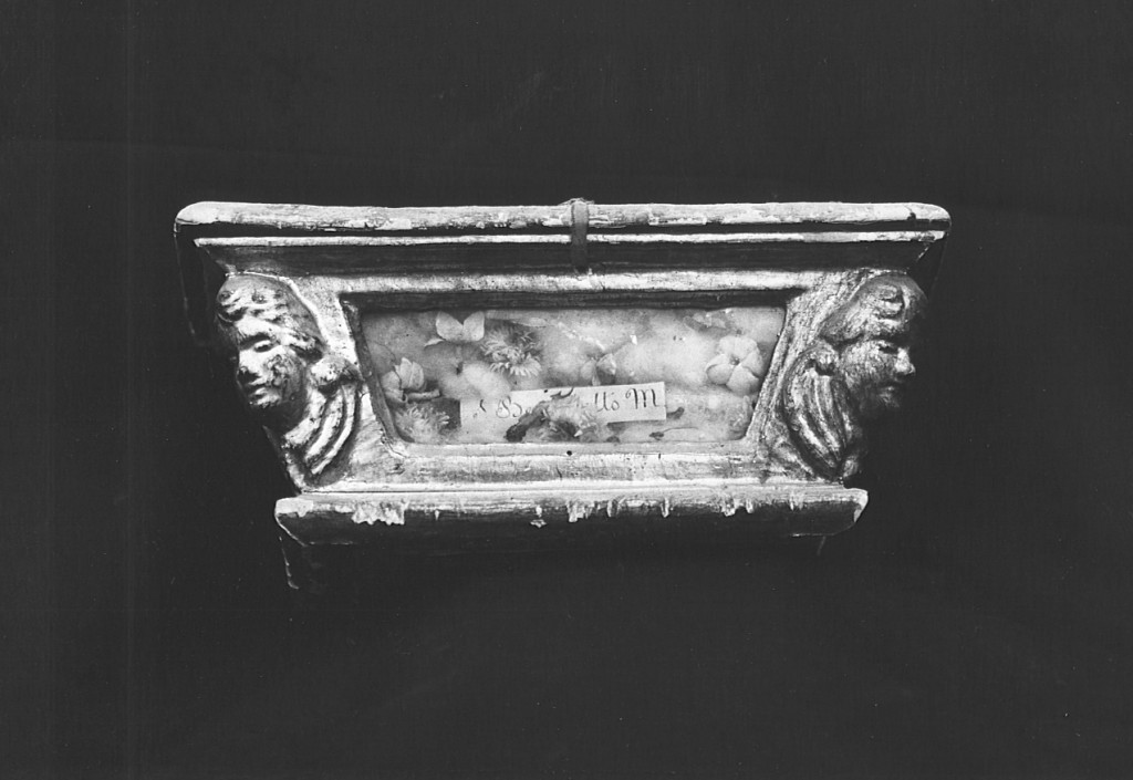 reliquiario a teca - a urna, coppia - ambito laziale (prima metà sec. XVII)