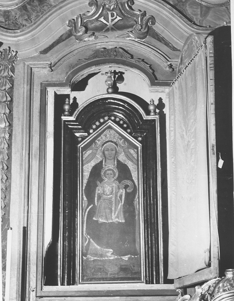 Madonna in trono con Bambino (dipinto) - ambito laziale (fine/inizio secc. XIV/ XV)