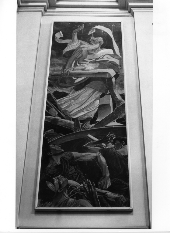 San Nicola di Bari placa la tempesta (dipinto) di Cambellotti Duilio (sec. XX)