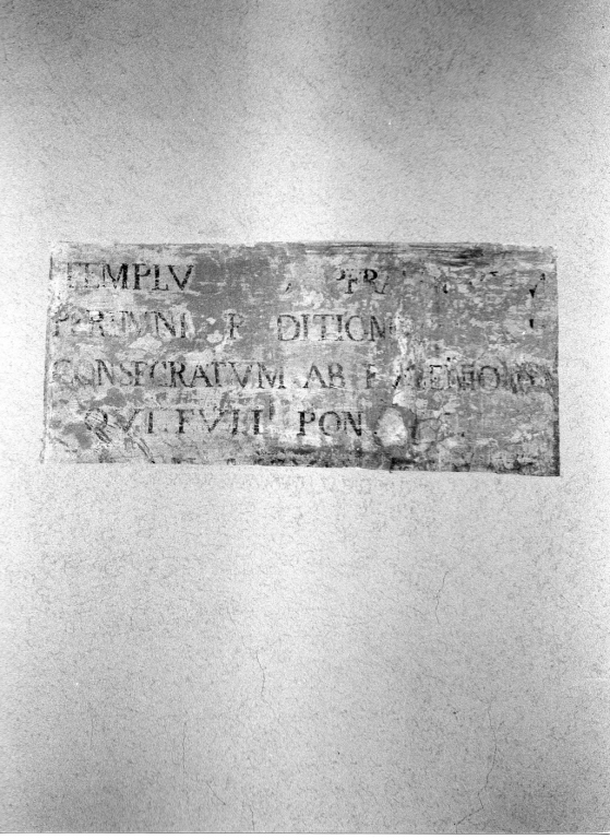 iscrizione (dipinto) - ambito romano (sec. XIV)