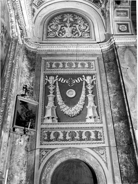 motivi decorativi a grottesche (decorazione pittorica) - ambito romano (sec. XIX)