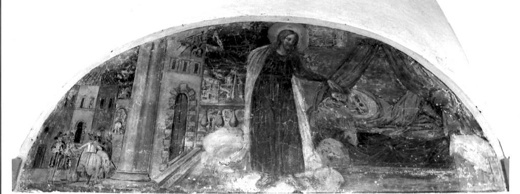 episodio della vita di San Domenico o di San Francesco (dipinto) - ambito laziale (sec. XVII)