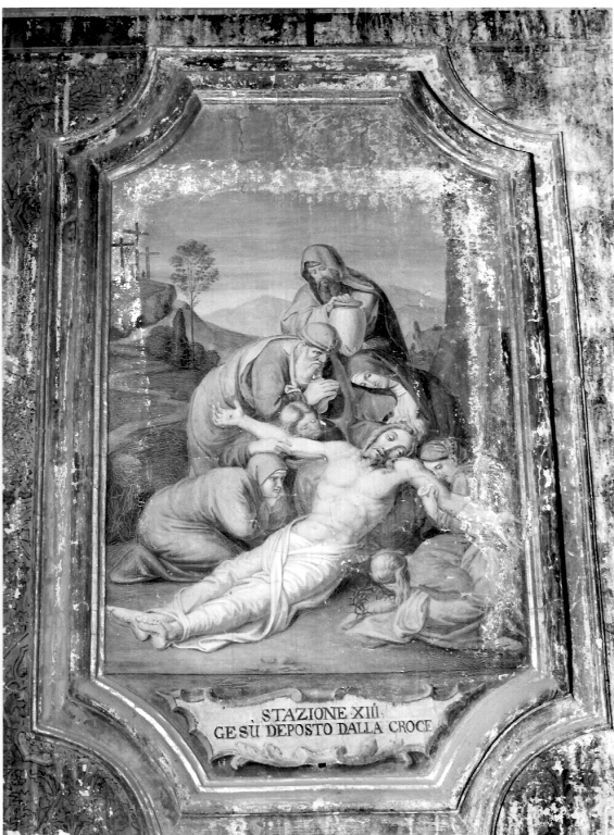 stazione XIII: Gesù deposto dalla croce (dipinto) di Cianti Michelangelo (ultimo quarto sec. XIX)