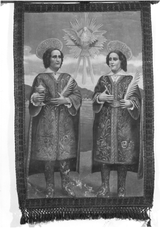 SS. Cosma e Damiano (stendardo processionale) - ambito laziale (fine/inizio secc. XIX/ XX)