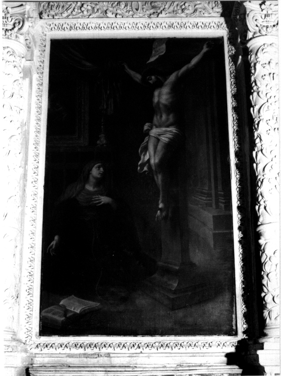 Santa Brigida ha la visione di Cristo sulla croce (dipinto) di Mola Pier Francesco (sec. XVII)