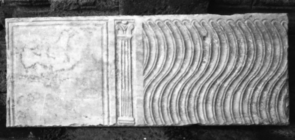 sarcofago, frammento - ambito laziale (sec. V)