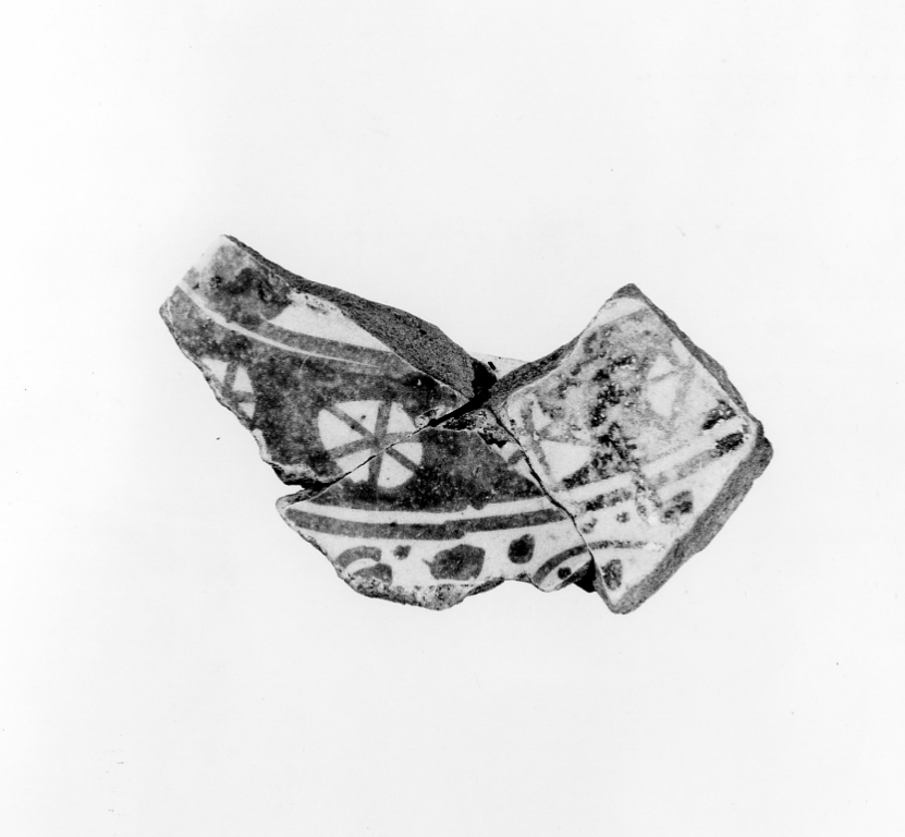 piatto, frammento - manifattura valenciana (sec. XV)